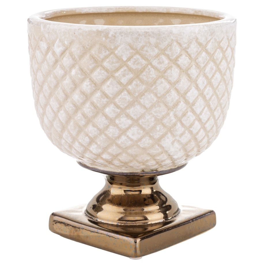 Osłonka ceramiczna biała 18,5x17,5 cm IRMA BIG - II na podstawce