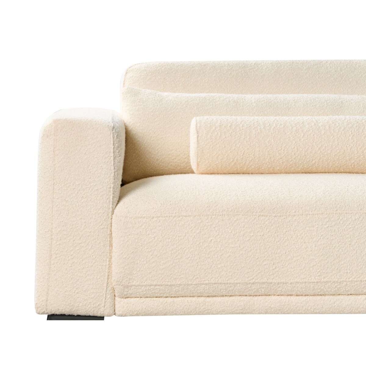 Sofa 3-osobowa boucle złamana biel ANGE