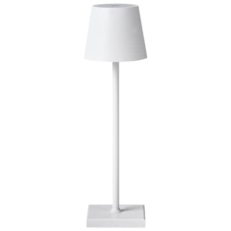 Bezprzewodowa lampa stołowa LED BACEIRO Ze ściemniaczem Metal Biały