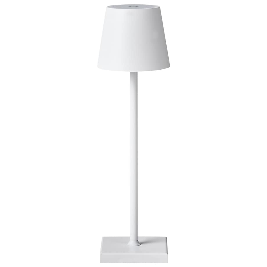 Bezprzewodowa lampa stołowa LED BACEIRO Ze ściemniaczem Metal Biały