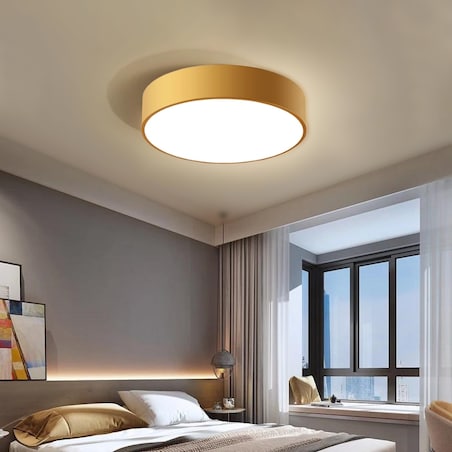 Lampa Sufitowa Plafon Salon Glamour Złota 30Cm