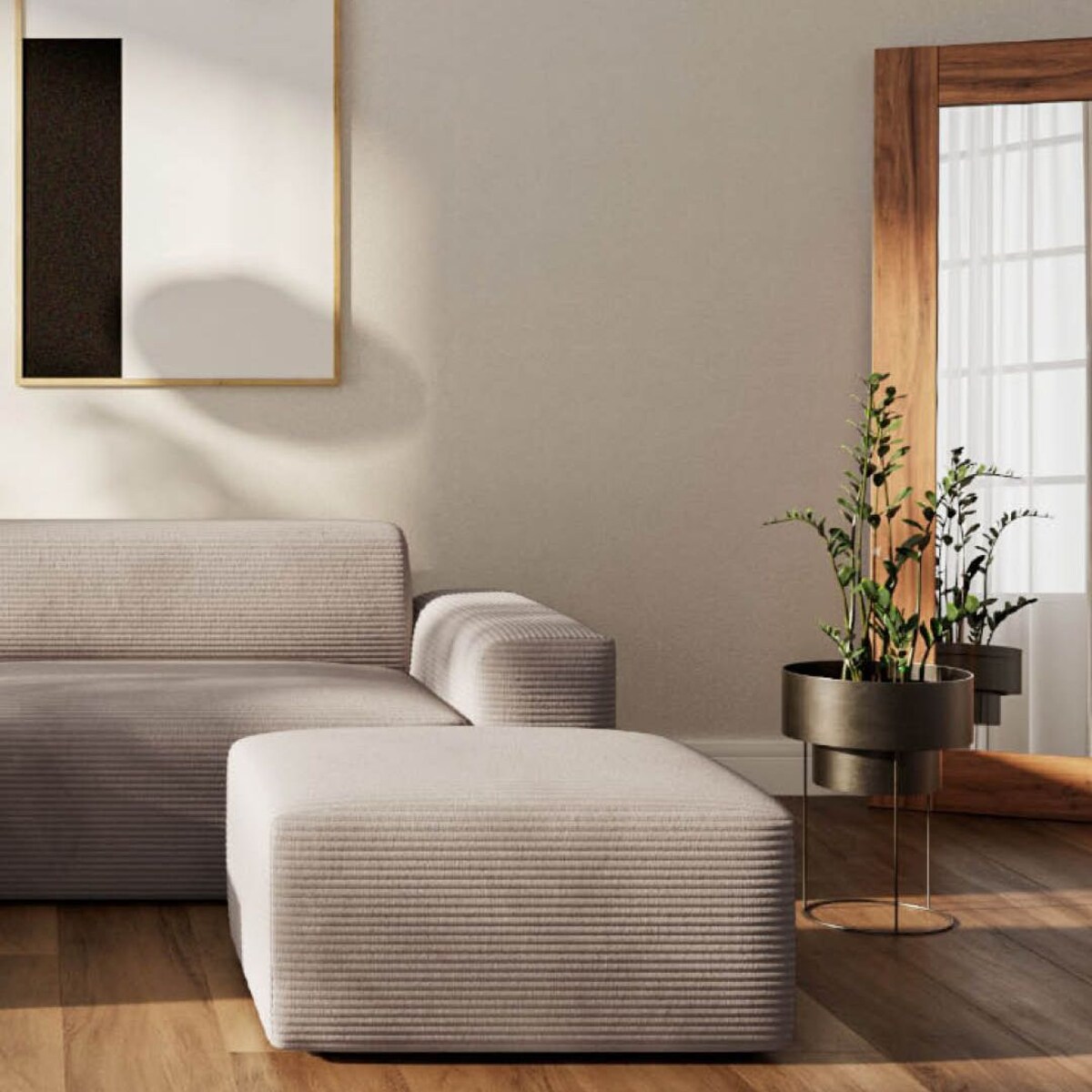 Villet Sofa narożna lewa ecru