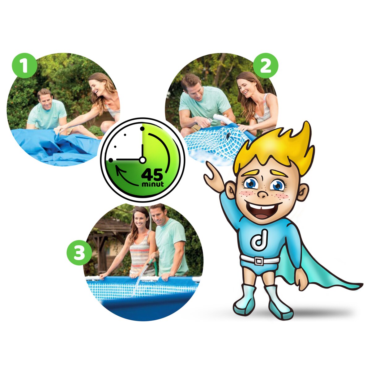 Basen ogrodowy stelażowy Intex 457x122 zestaw 21w1