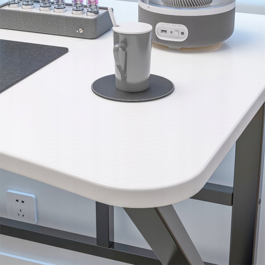 Biurko Komputerowe Białe Gamingowe Nowoczesne Dla Gracza Loft Duże 120 Cm