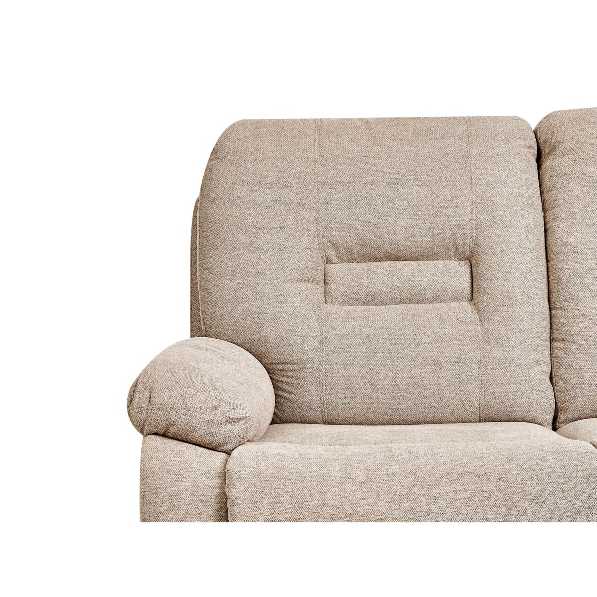 Sofa z manualną funkcją relaksu 2-osobowa beżowa BERGEN