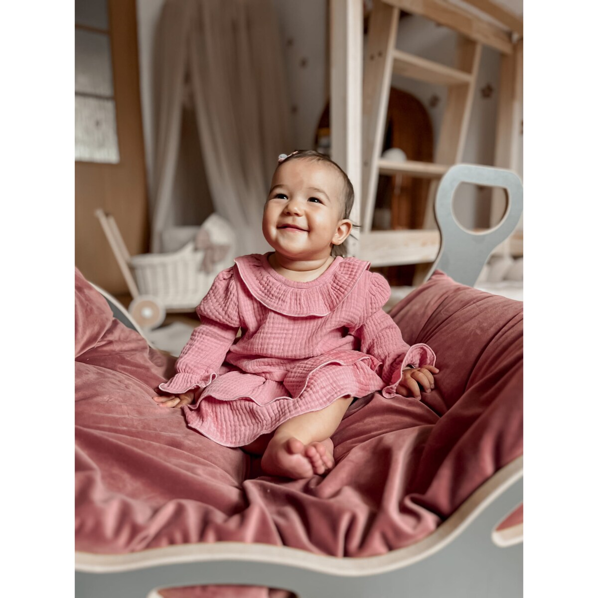 Poducha materac do DUŻEGO bujaka - RÓŻOWY