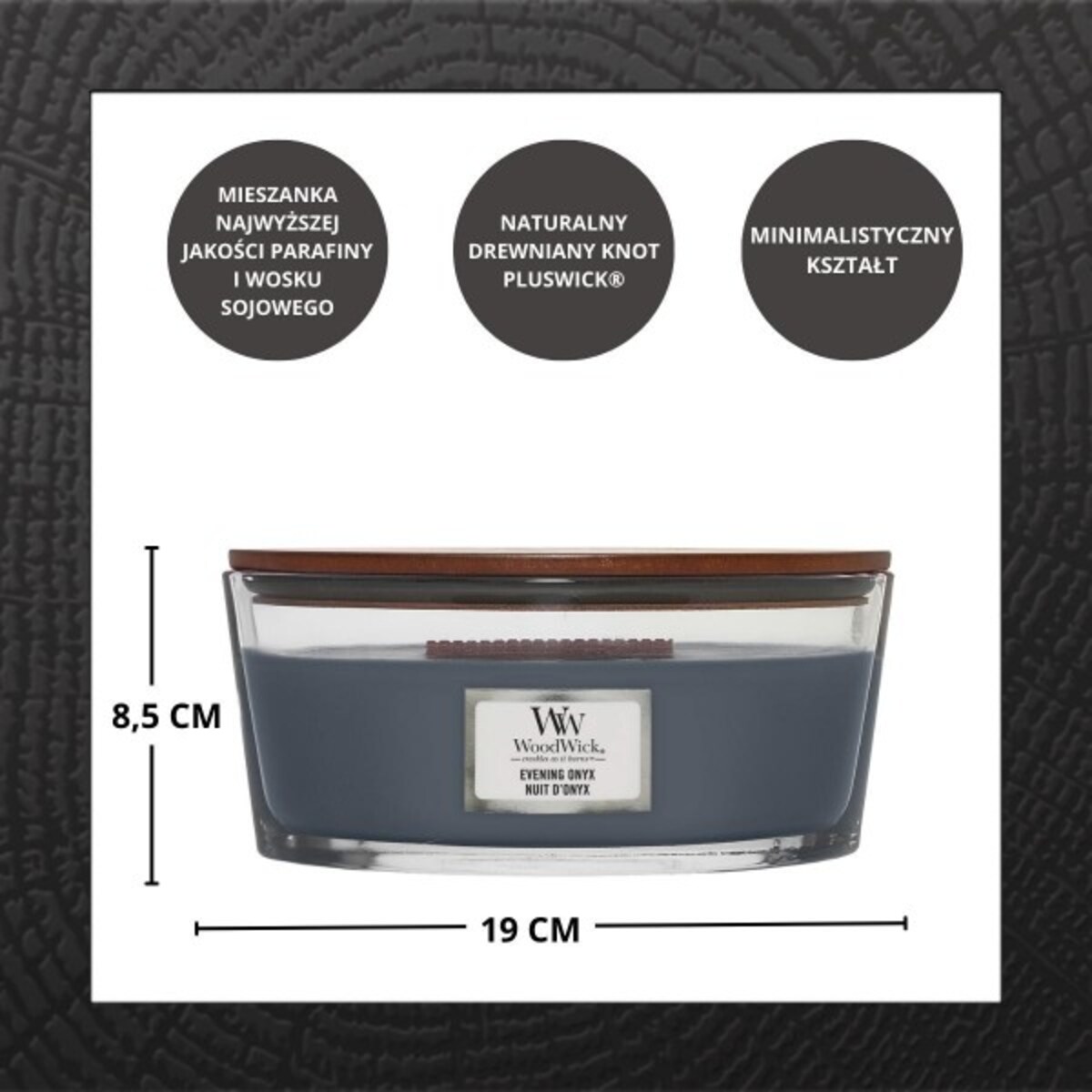 WoodWick świeca Elipsa EVENING ONYX