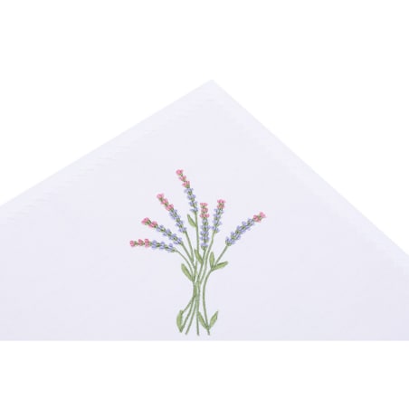 Konsimo LAVANDI Obrus plamoodporny, biały/zielony/czerwony/fioletowy