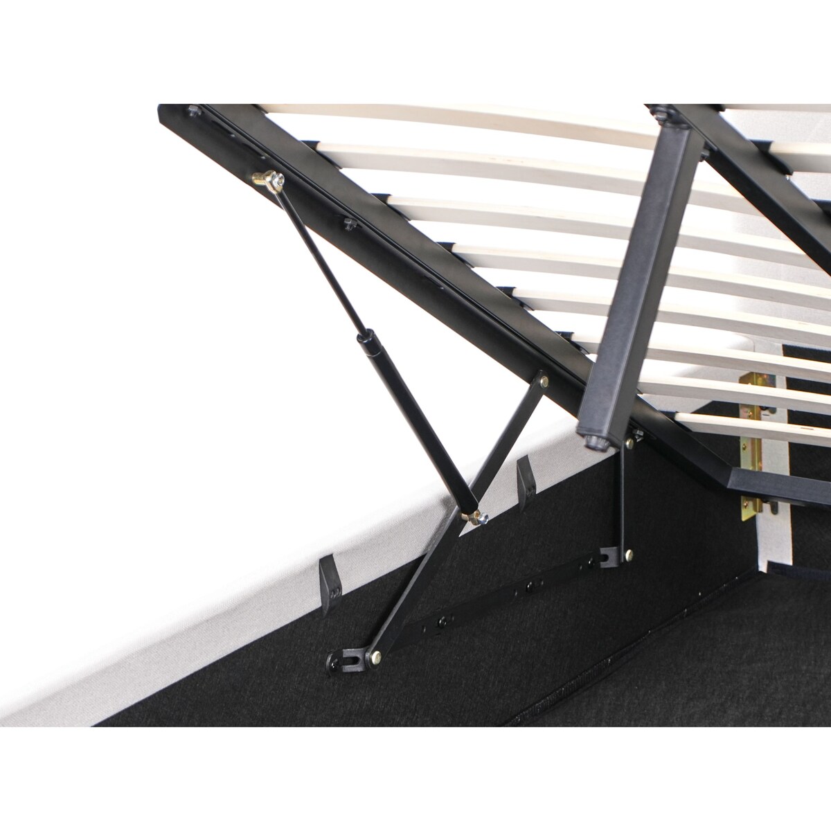 Łóżko z pojemnikiem AMIENS 180 x 200 cm Beżowy