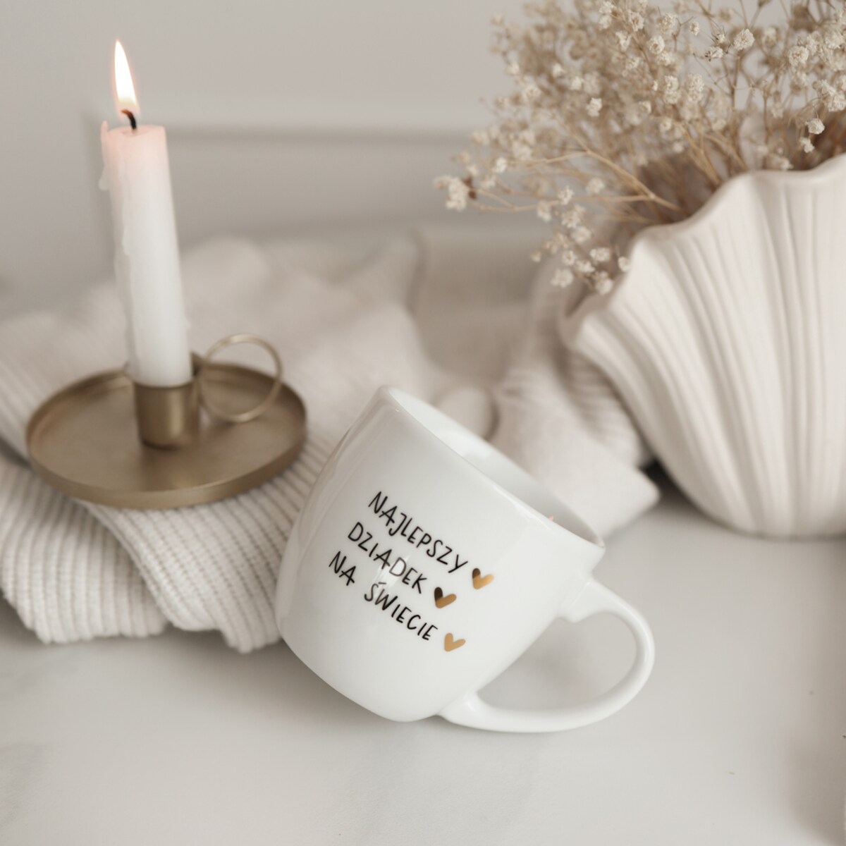 Kubek 300 ml - NAJLEPSZY DZIADEK NA ŚWIECIE ZŁOTE SERCA