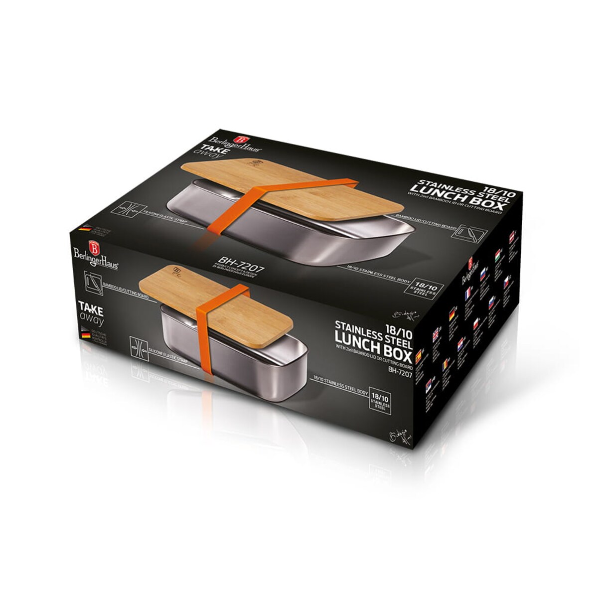 Lunch Box z bambusową pokrywką BH-7207