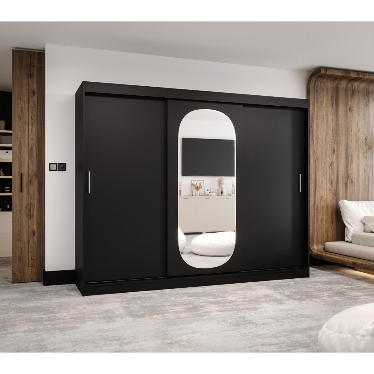 Szafa przesuwna ROYAL 250 czarny