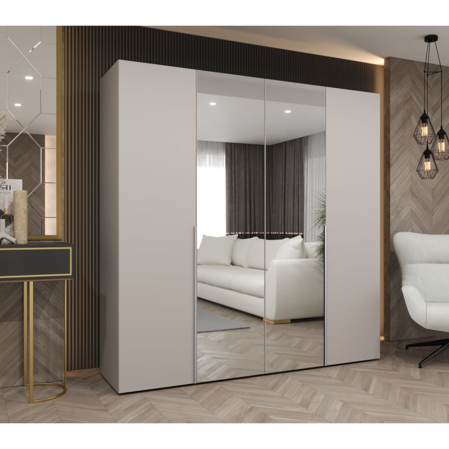 Szafa uchylna otwierana ALICANTE 2 200 wys. 202 cm Kaszmir + u. Kaszmir