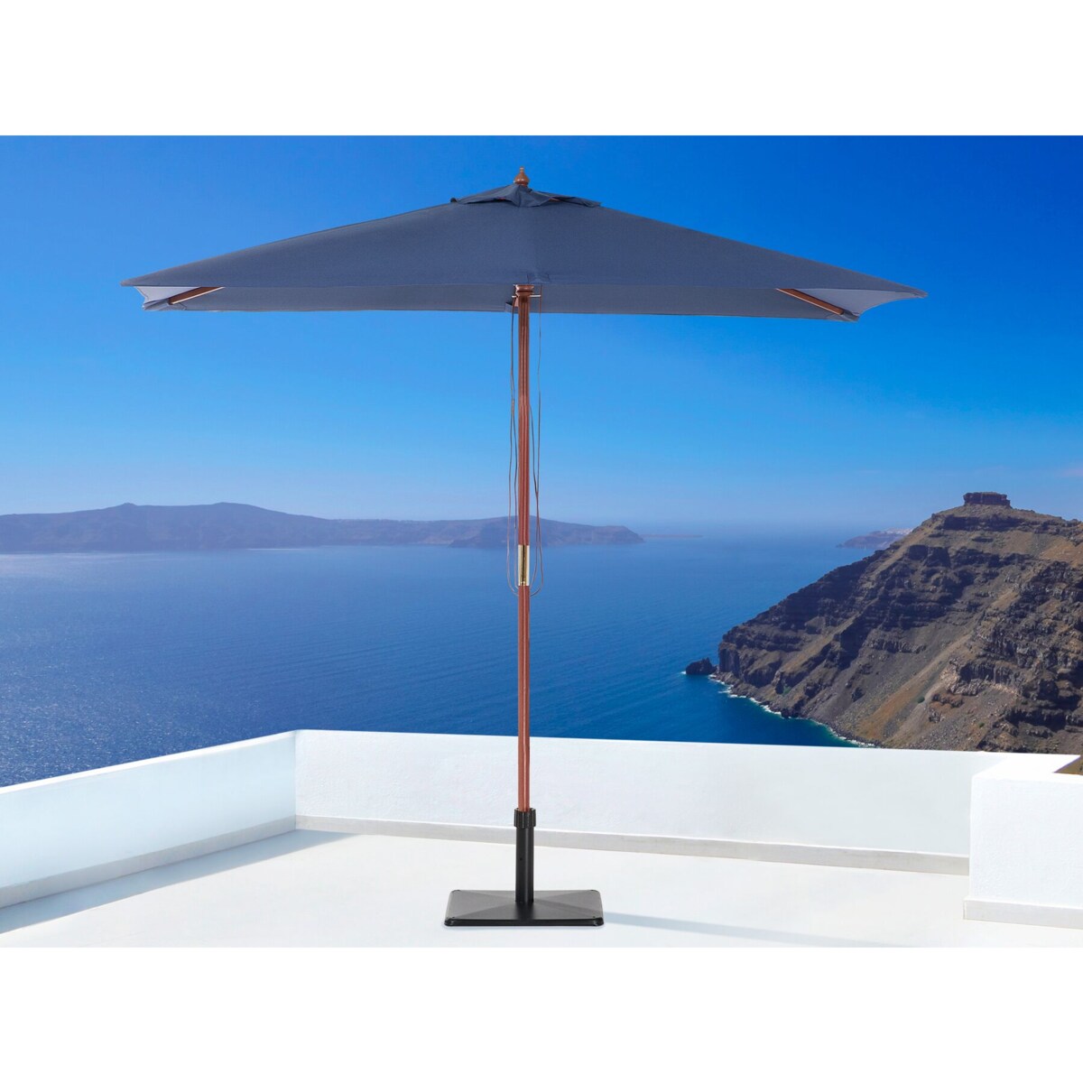 Parasol ogrodowy 144 x 195 cm niebieski FLAMENCO