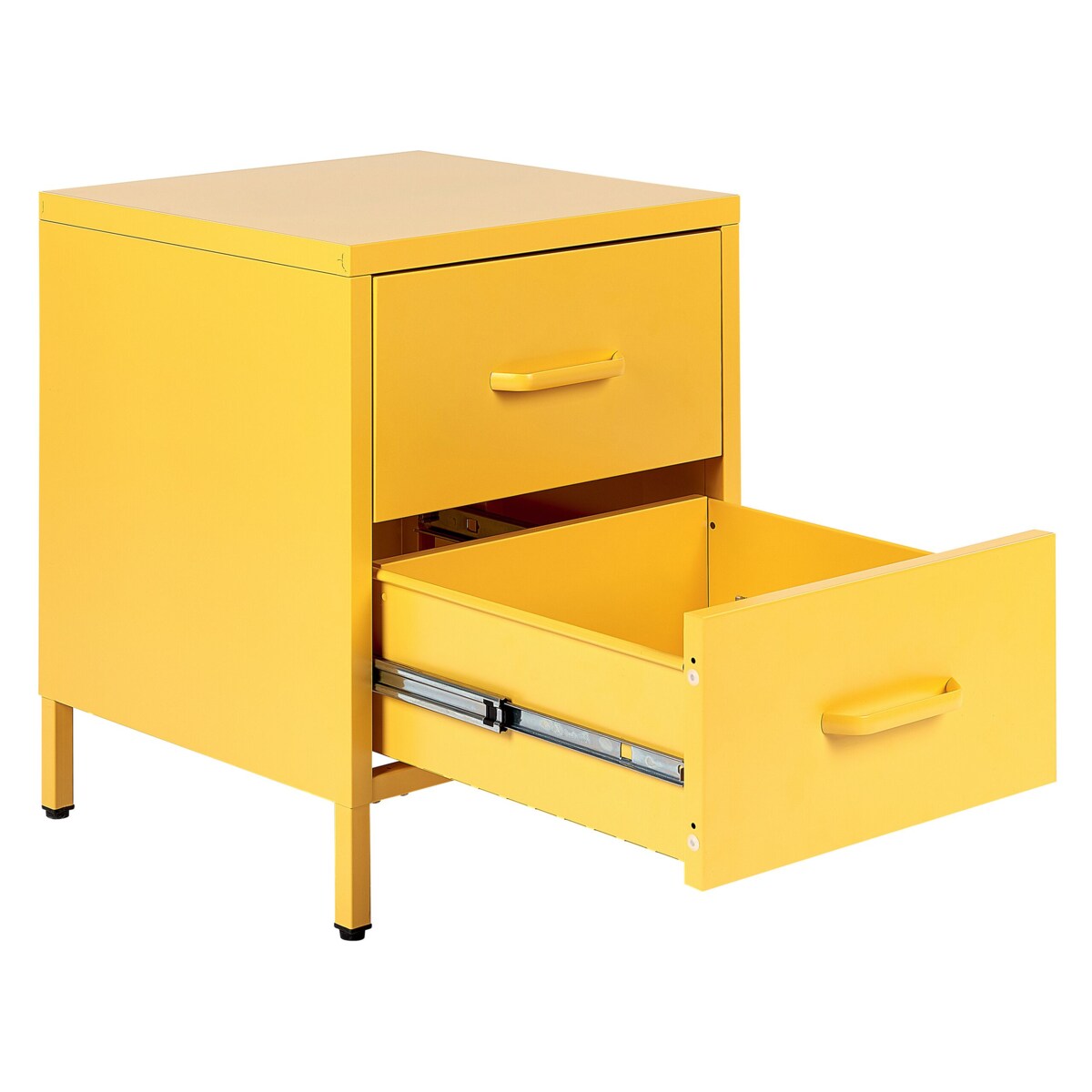 Szafka nocna metalowa żółta MALAVI