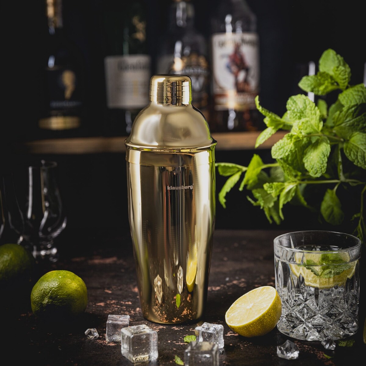 Shaker barmański do drinków koktajli 750ml złoty KLAUSBERG