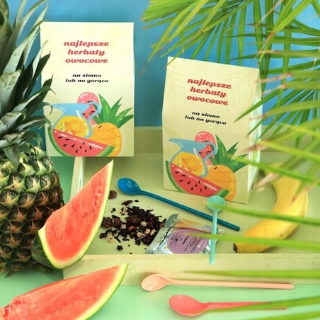 Klasyczne Herbaty owocowe na ciepło i zimno z zaparzaczem upominek prezent
