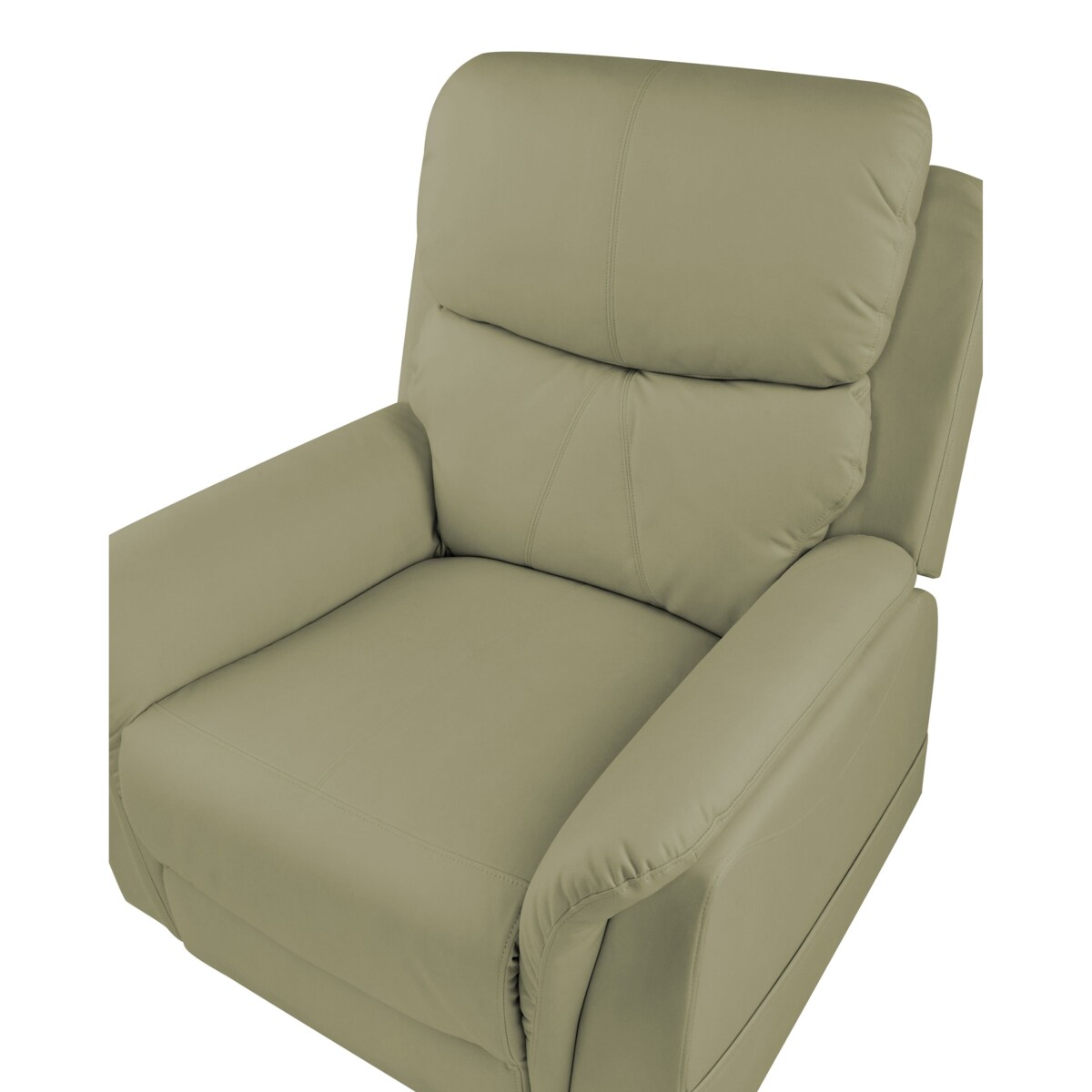 Fotel z elektryczną funkcją relaksu ekoskóra zielony GLORIE