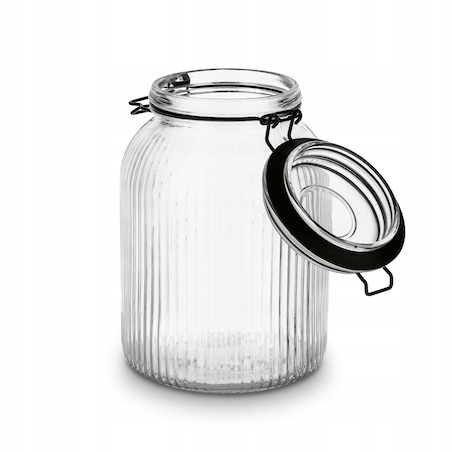 4x Słoik szklany pojemnik na jedzenie makaron grzyby ciastka 1,9 L KLIPS