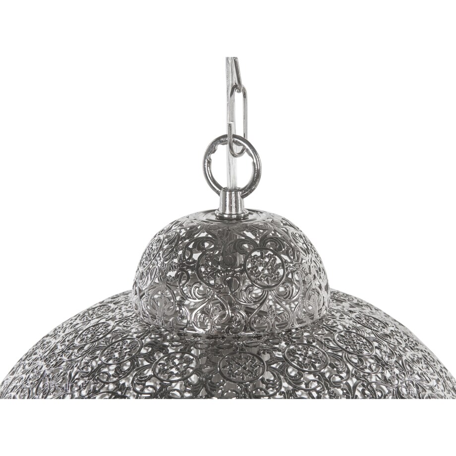 Lampa wisząca metalowa srebrna TYNE