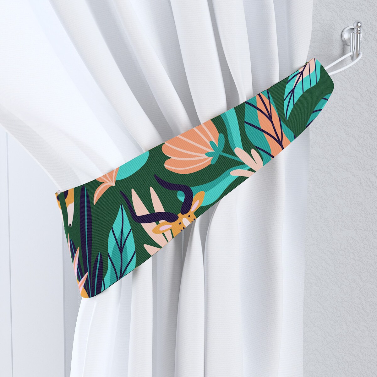 Podwiązka do zasłon, zielony, 12 x 70 cm, Magic Collection