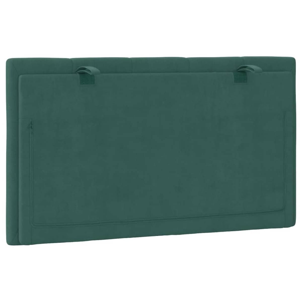 vidaXL Poduszka na wezgłowie, Hanko, ciemnozielona, 80 cm, aksamitna
