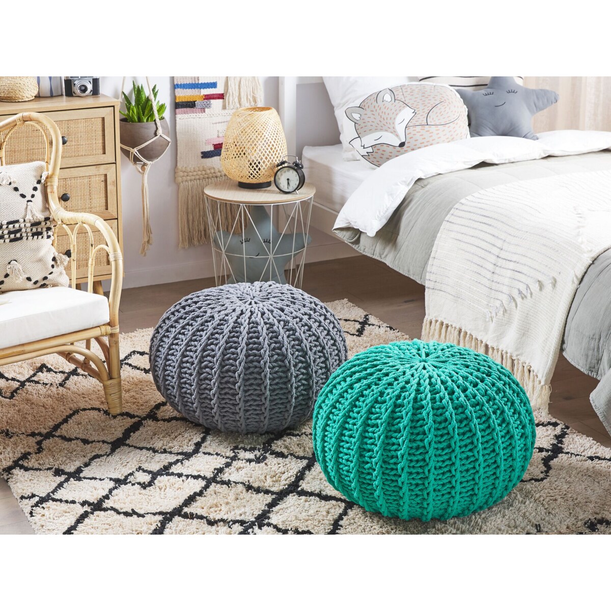 Puf 50 x 35 cm szary CONRAD II