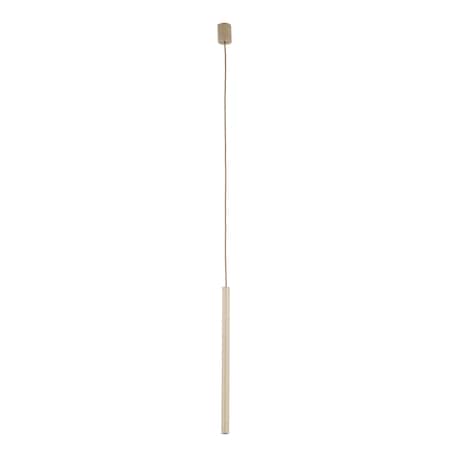 Lampa Wisząca Tk Lighting Ferro Sabia Beżowa Szampańska Ryflowana Metalowa Tuba Sopel Rurka 50Cm 1Xg9
