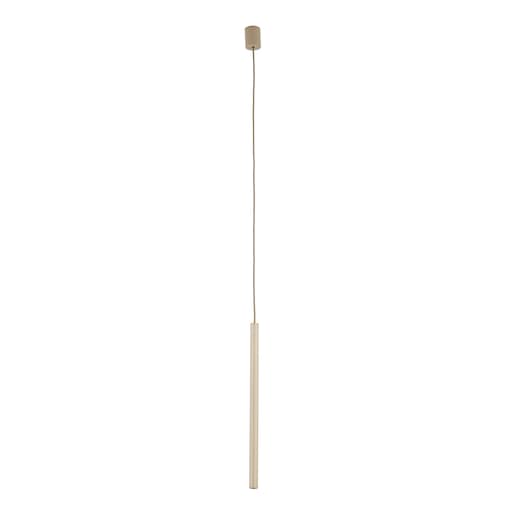 Lampa Wisząca Tk Lighting Ferro Sabia Beżowa Szampańska Ryflowana Metalowa Tuba Sopel Rurka 50Cm 1Xg9