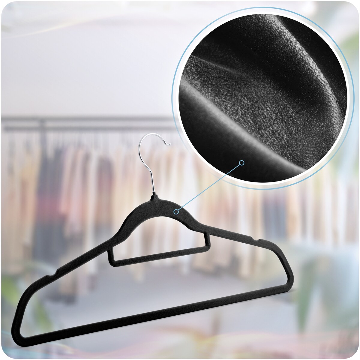 Wieszaki na ubrania welurowe do szafy zestaw 20szt. Massido