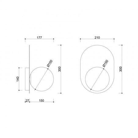 HANEA mosiężna lampa ścienna / kinkiet z podwyższoną szczelnością IP44