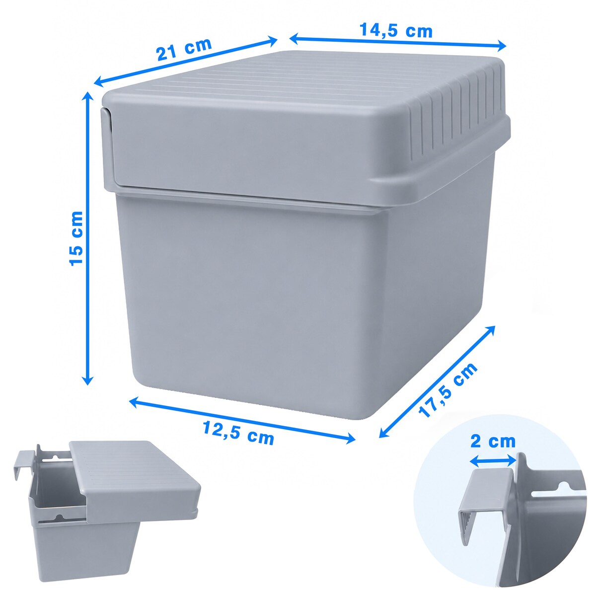 POJEMNIK PLASTIKOWY Z UCHWYTEM UNIBOX Z POKRYWKĄ NA AKCESORIA OBIERKI