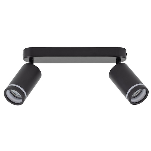 Lampa sufitowa reflektor spot podwójny JET BLACK 6912 TK Lighting GU10 czarna regulowana metalowa do salonu kuchni korytarza