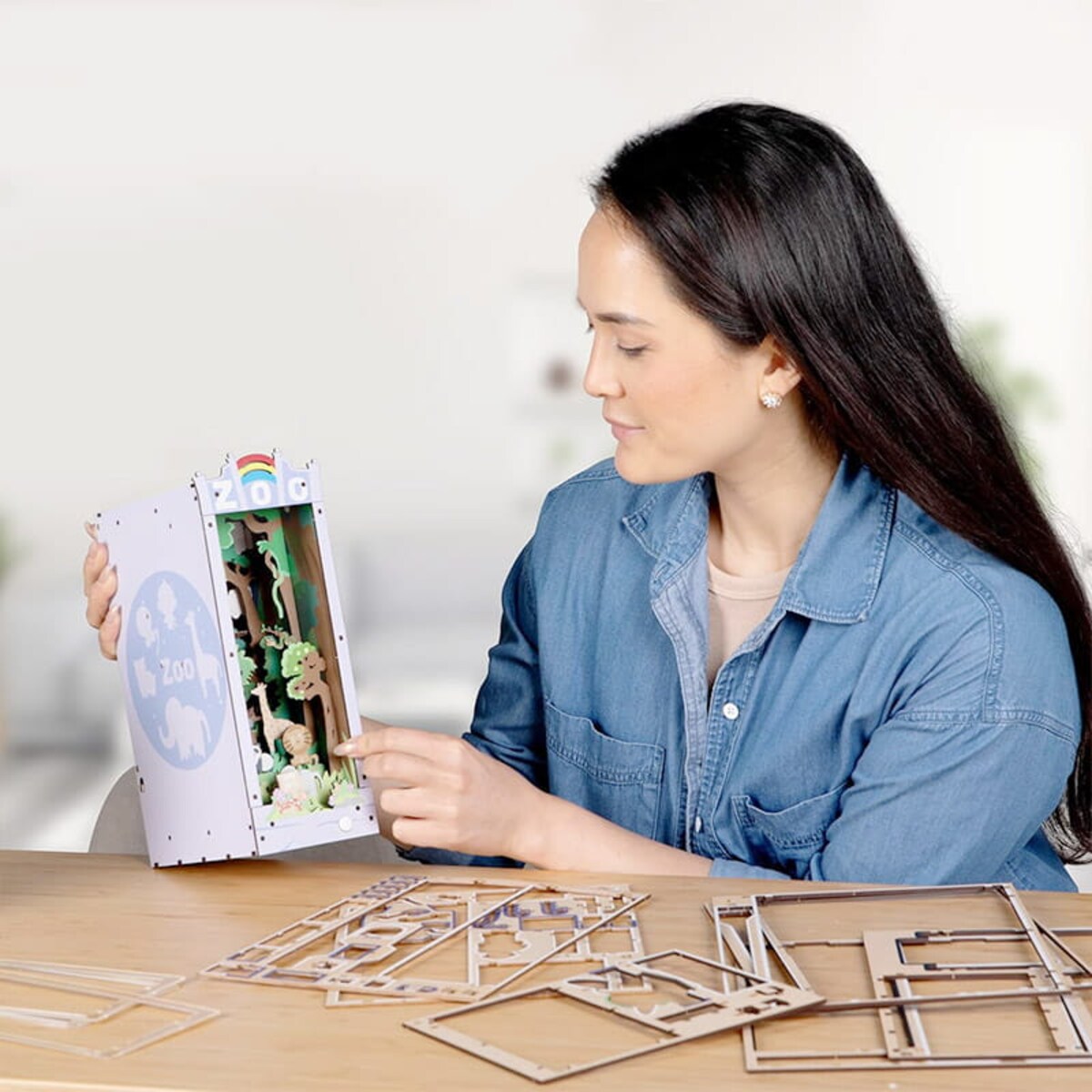 Miniaturowy domek Book Nook - Przygoda w ZOO