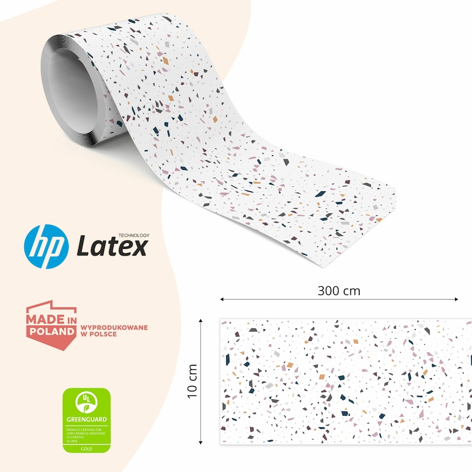 Pasek Dekoracyjny Do Salonu LASTRYKO Abstrakcja Beton Marmur