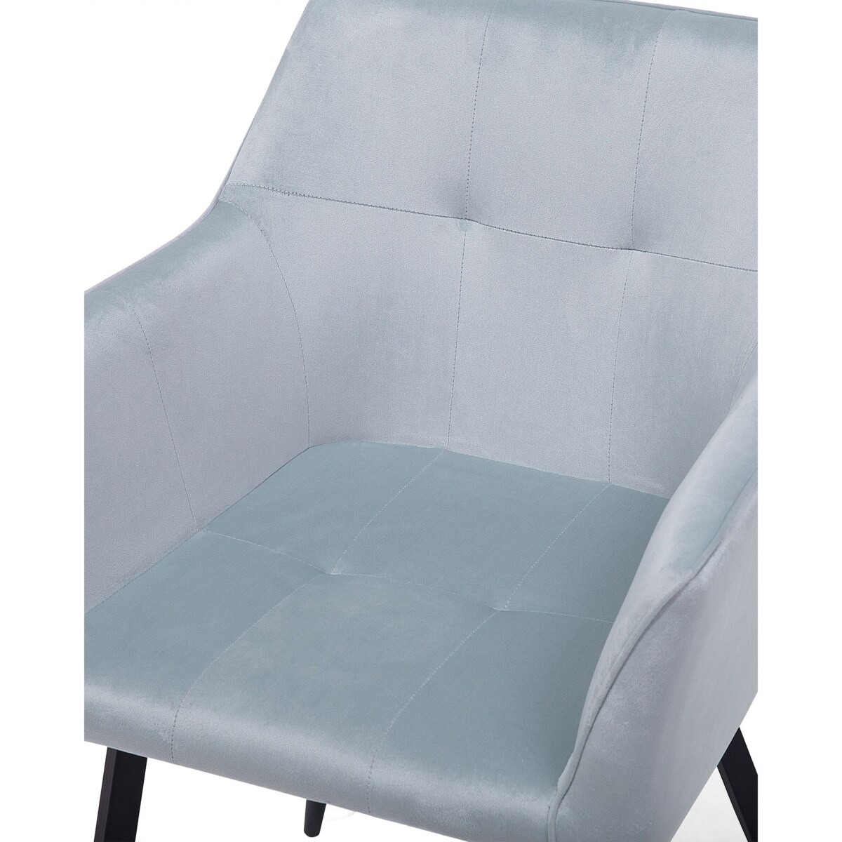 Zestaw 2 krzeseł do jadalni welurowy szary JASMIN