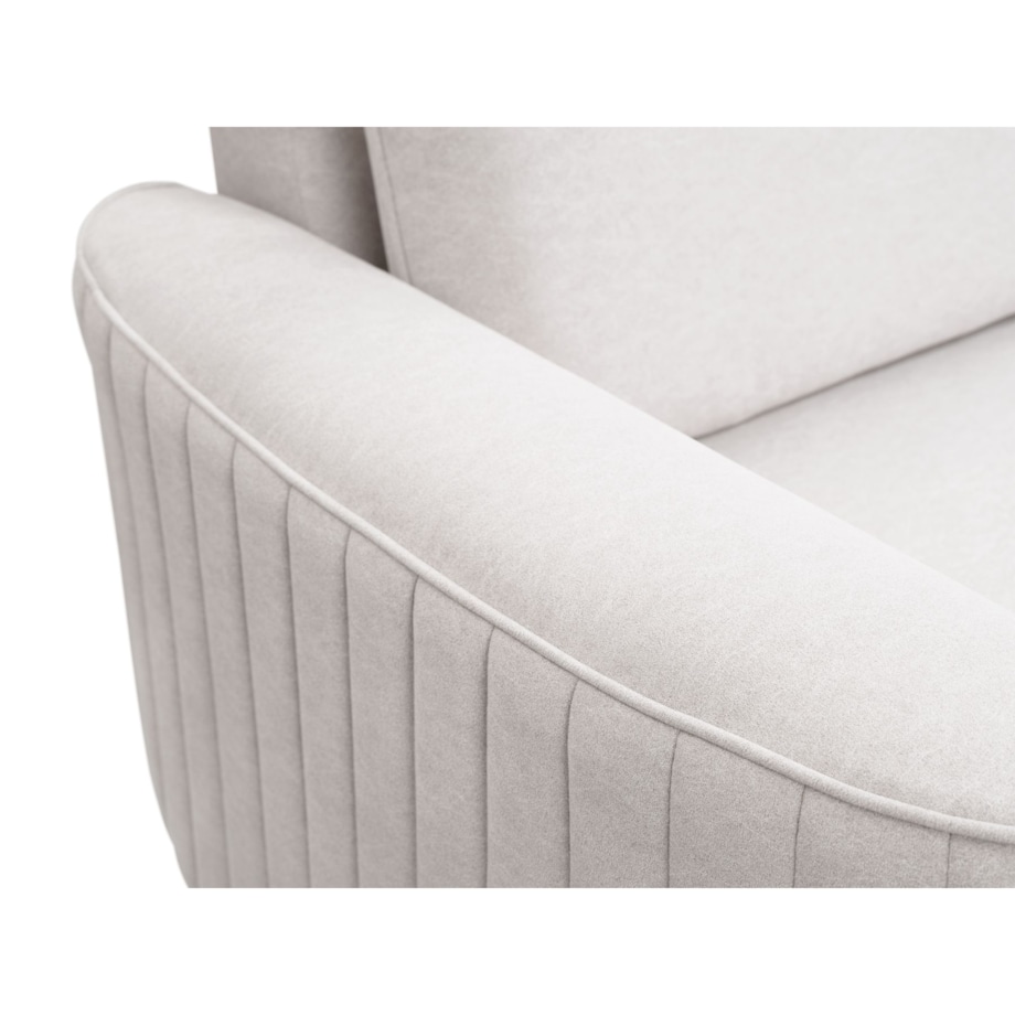 Narożnik z funkcją spania i pojemnikiem na pościel LOREN, zimny beż