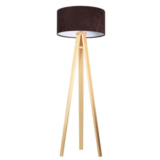 Lampa stojąca HOME 50 brązowa/biała/sosna
