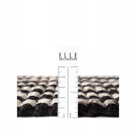 Dywan jutowy do salonu 160x230cm, naturalny czarno kremowy dywan z juty