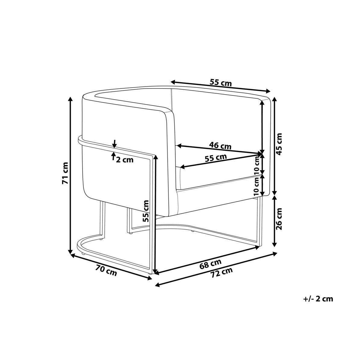 Fotel welurowy szary SIRKKA