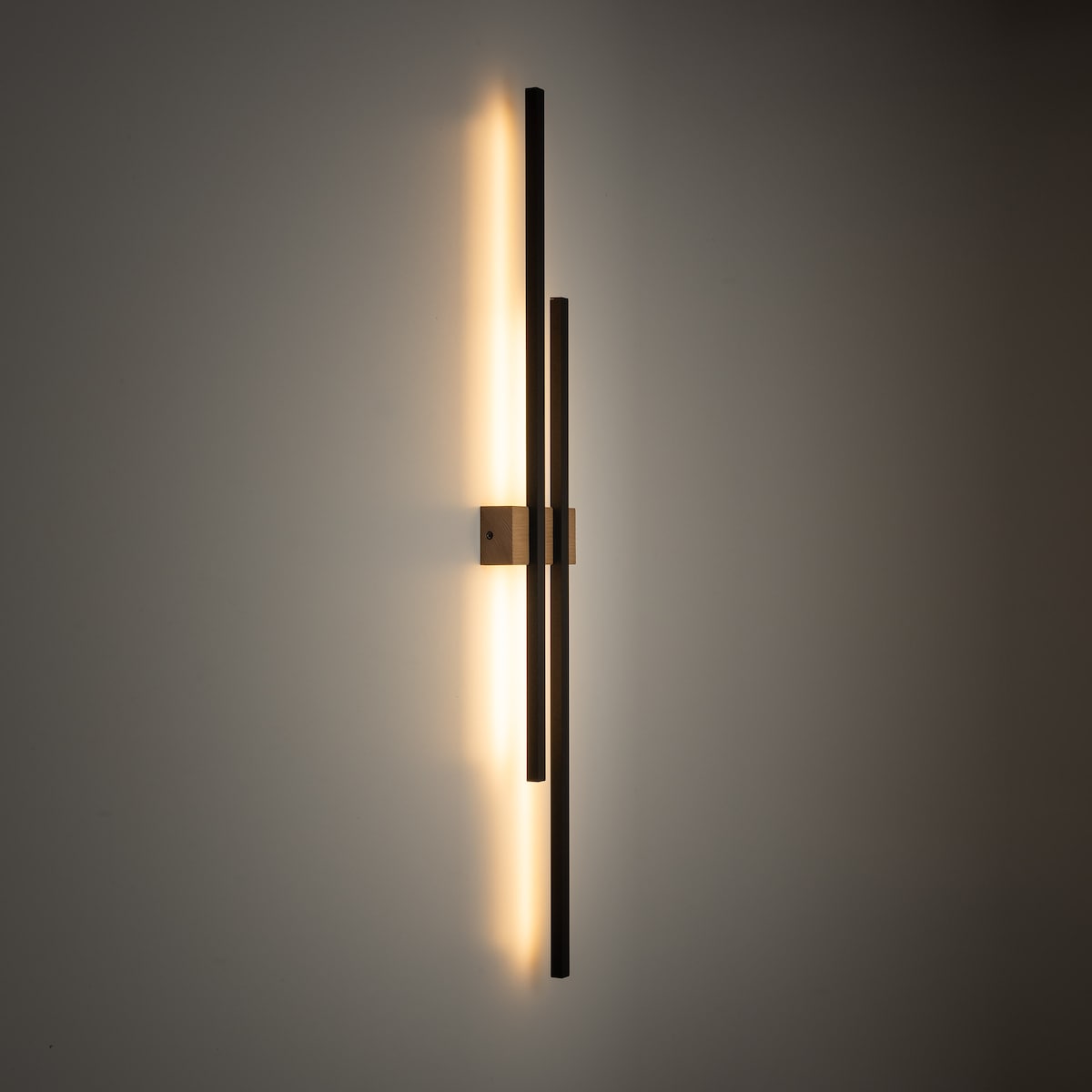 Kinkiet ścienny LED 45W TK Lighting FLASH WOOD 6416 czarny/drewno sosna 3000K nowoczesna lampa do salonu i sypialni
