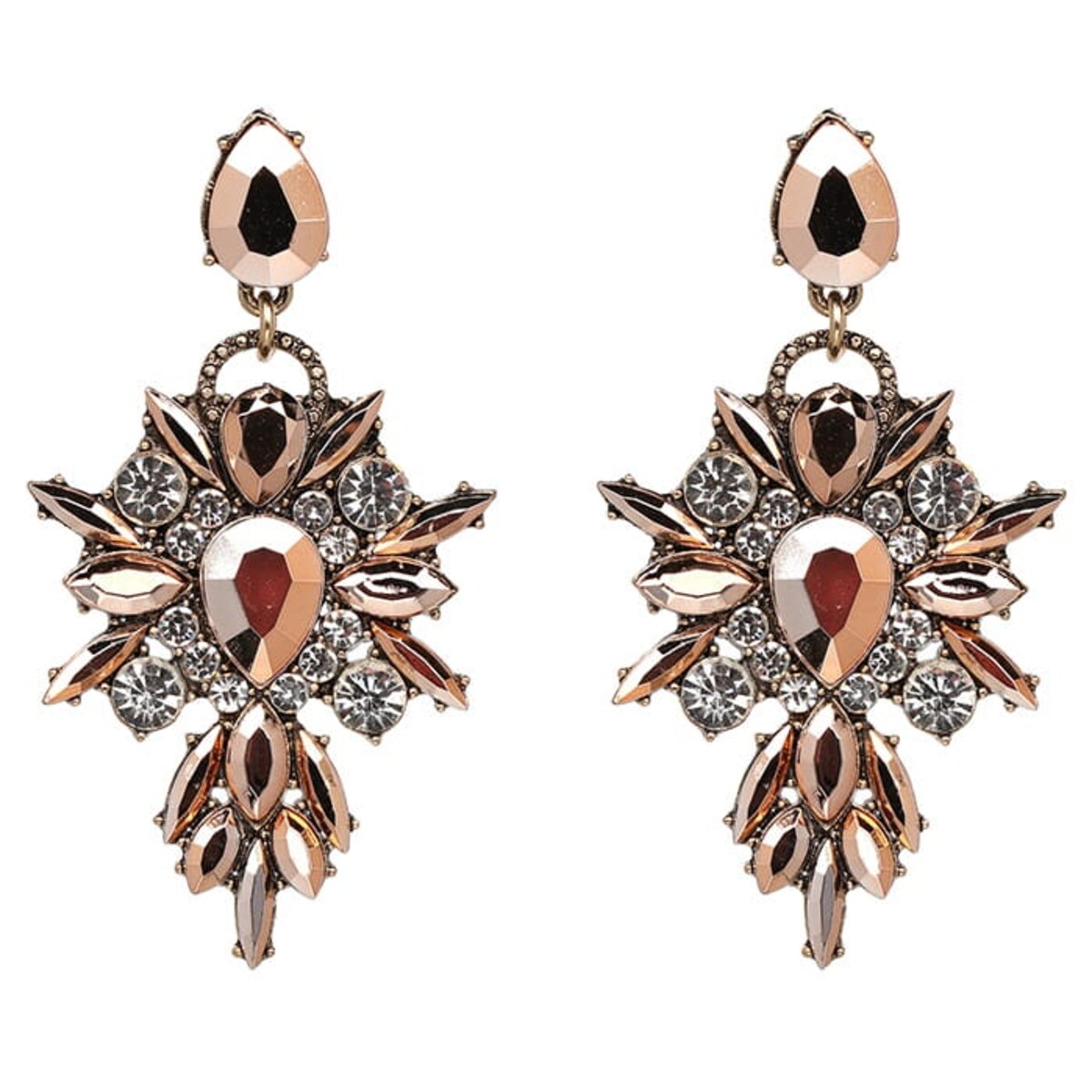 Kolczyki złote długie wiszące ROSE gold NEW