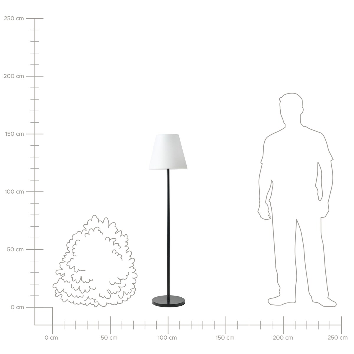 Lampa ogrodowa stojąca solarna LED FONESCA Z pilotem Biały