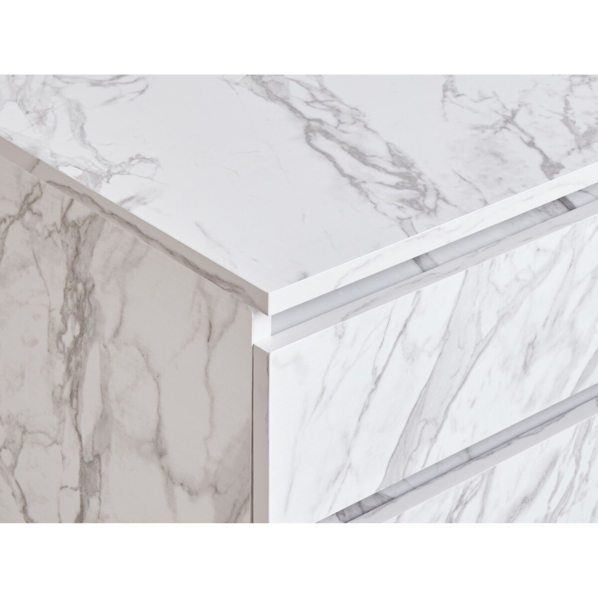 Szafka łazienkowa TERESINA 80 cm Biały marmur