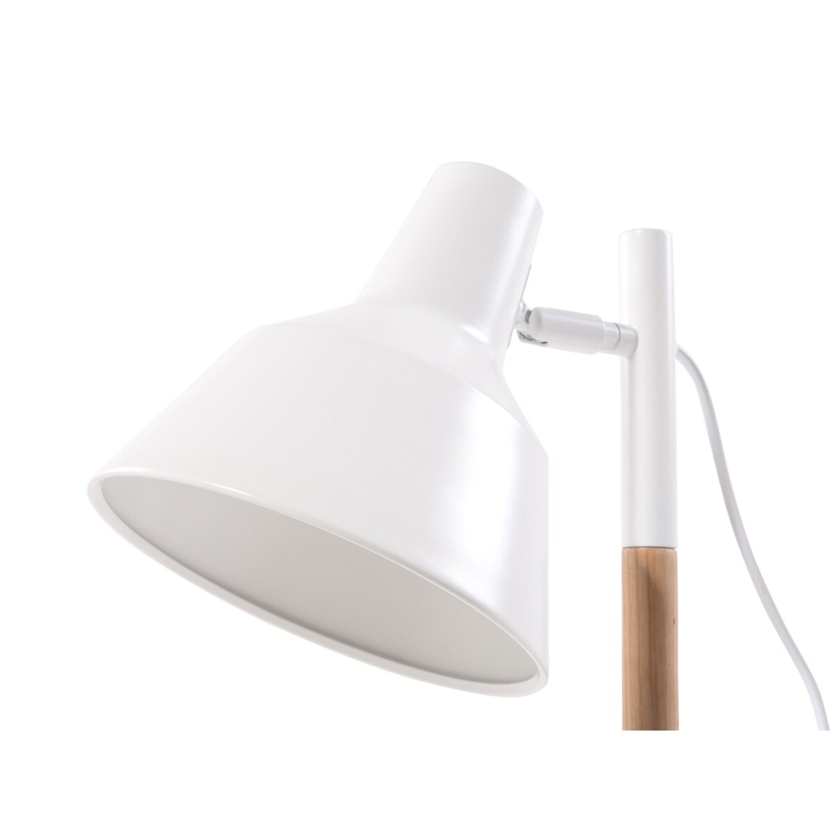 Lampa biurkowa regulowana metalowa biała ALDAN