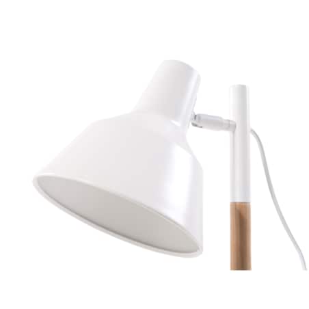 Lampa biurkowa regulowana metalowa biała ALDAN