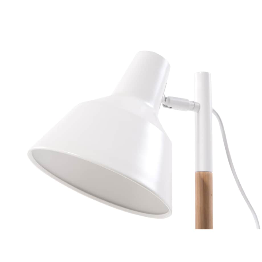 Lampa biurkowa regulowana metalowa biała ALDAN