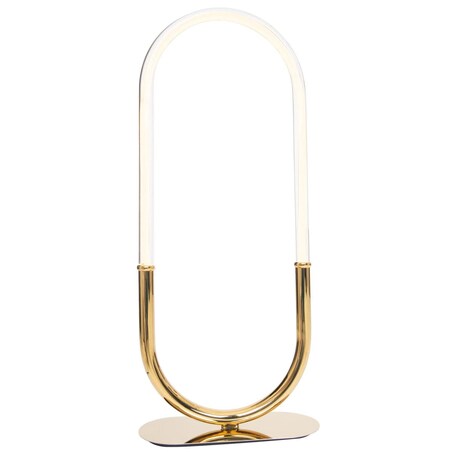 Biurkowa lampka industrialna OLIVIA T0045D Maxlight LED 15W 3000K elipsa złota biała