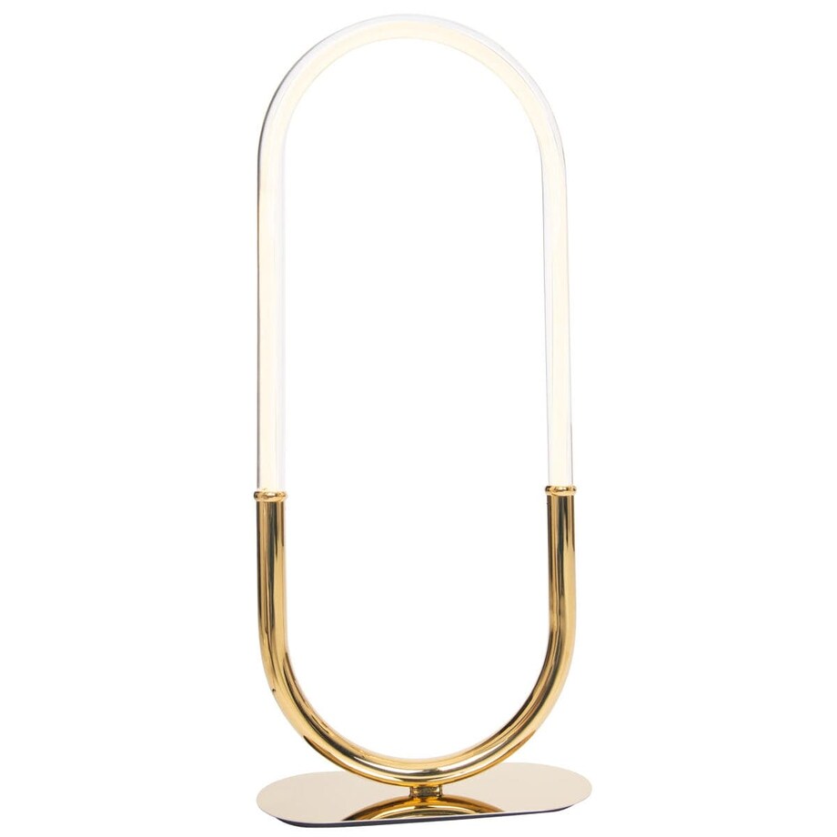 Biurkowa lampka industrialna OLIVIA T0045D Maxlight LED 15W 3000K elipsa złota biała