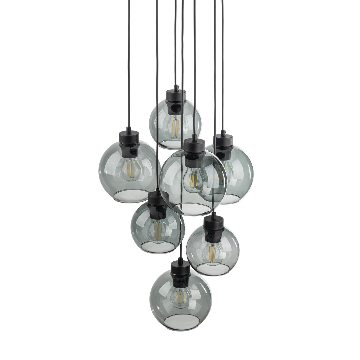 Lampa wisząca CUBUS GRAPHITE TK Lighting 10207, 7xE27, grafitowa, regulowana wysokość, nowoczesna do salonu i jadalni